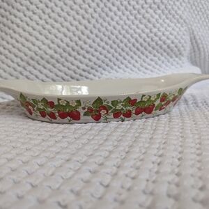 🎩 Action Japanese Oval Strawberry 13" Casserole Dish -Vintage